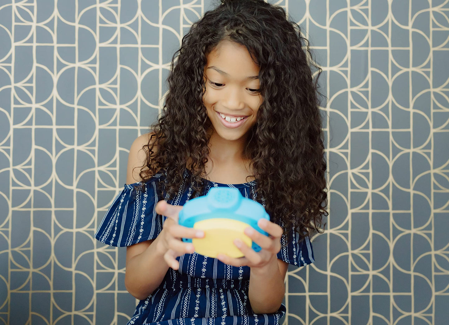 Pop It! Pro for Kids - Original Light-Up Bubble Pop Game by Buffalo (Blue & Yellow)