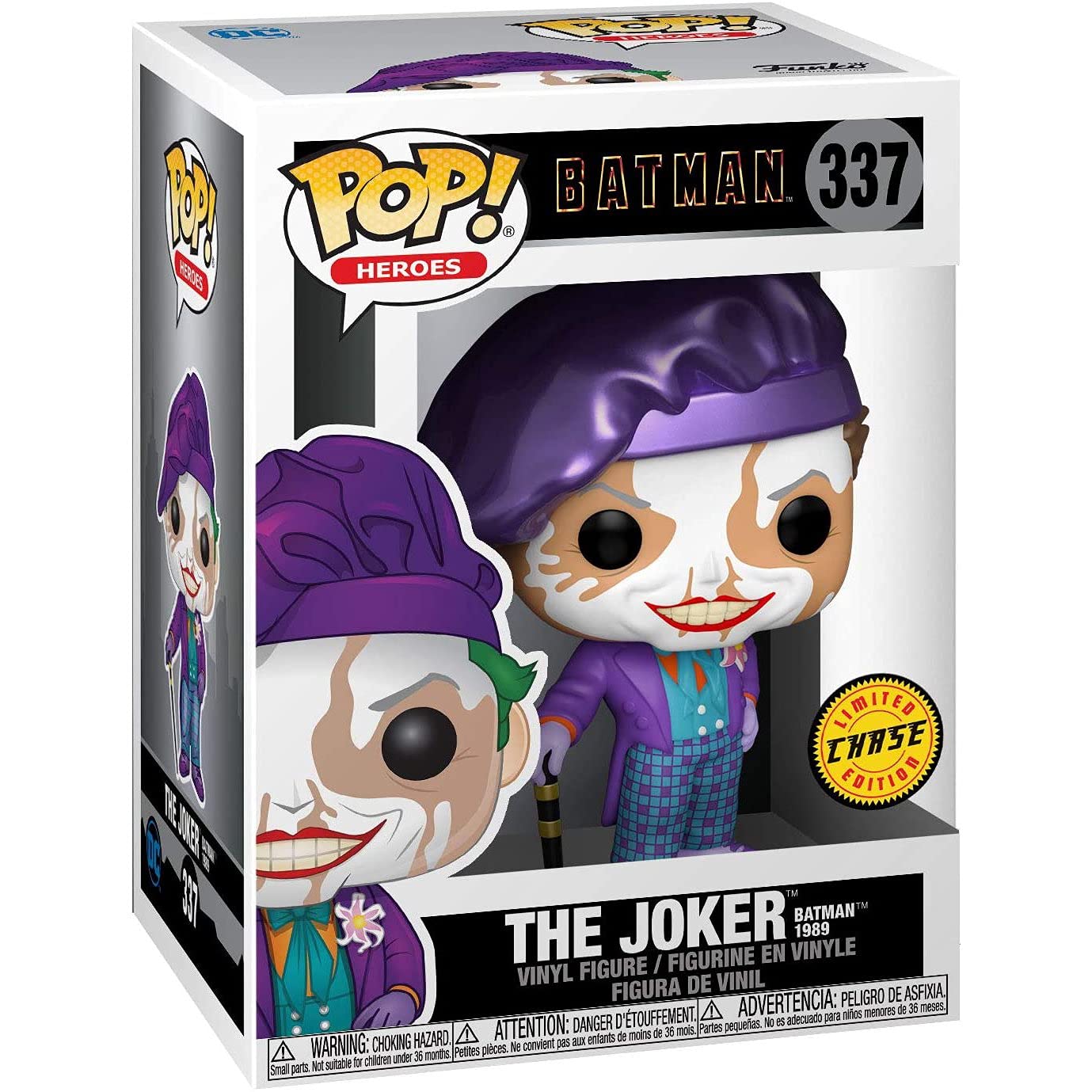 POP DC Heroes Joker 1989 Edition Chase – Funko Vinyl Figure with Box Protector | Batman 80th