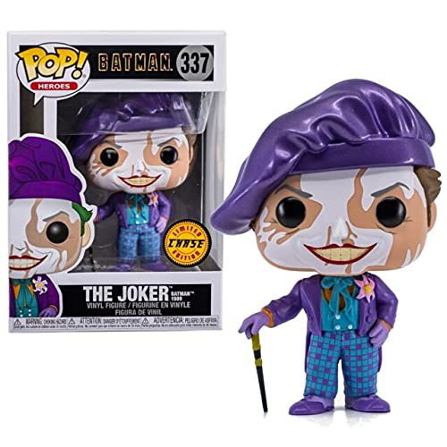 POP DC Heroes Joker 1989 Edition Chase – Funko Vinyl Figure with Box Protector | Batman 80th