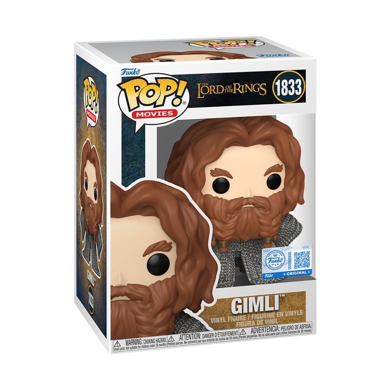 POP! Lord of the Rings: Gimli (Chainmail Armor) Exclusive #1833 Bundle with Box Protector Case