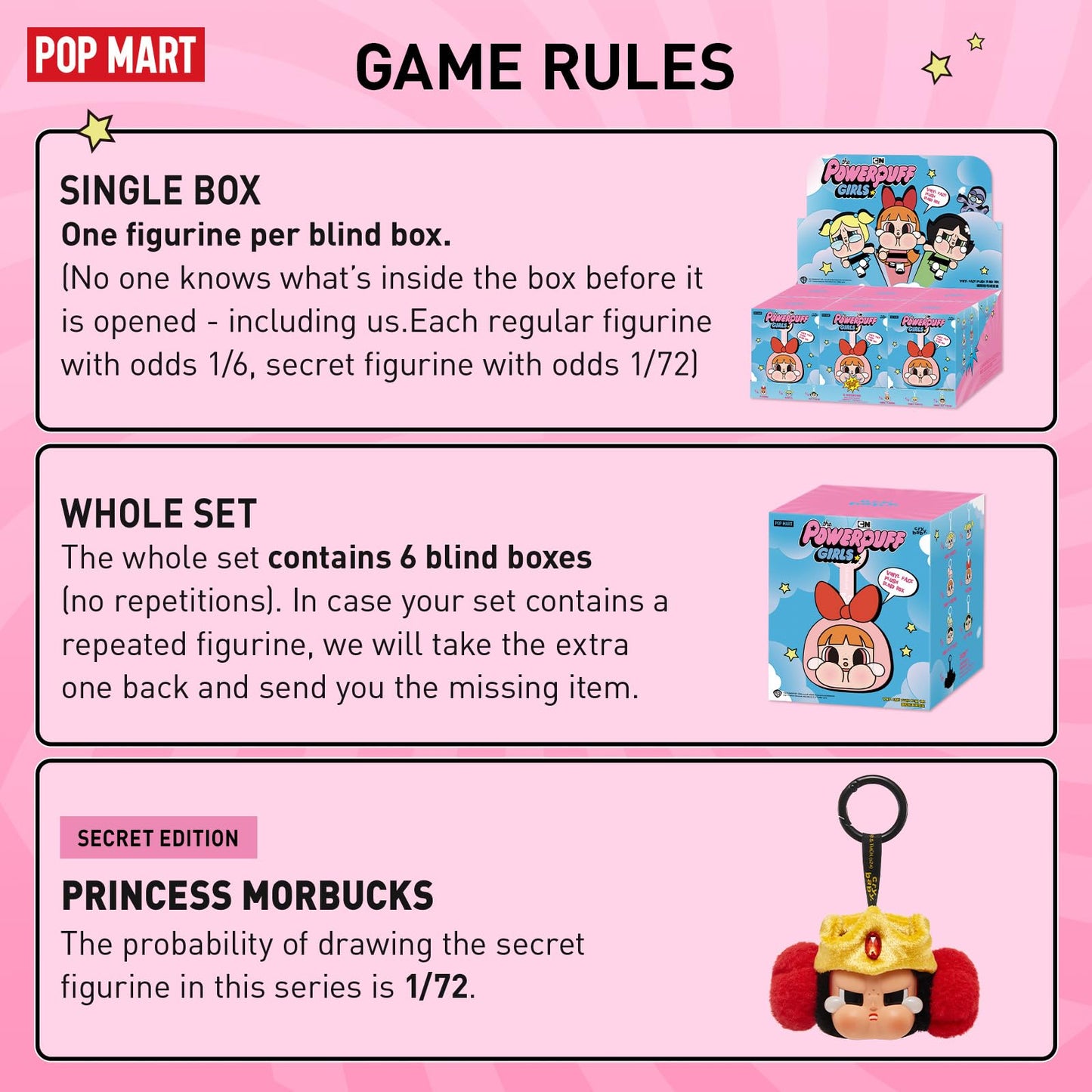 POP MART Crybaby × Powerpuff Girls Plush Blind Box Keychain – Random Vinyl Figures