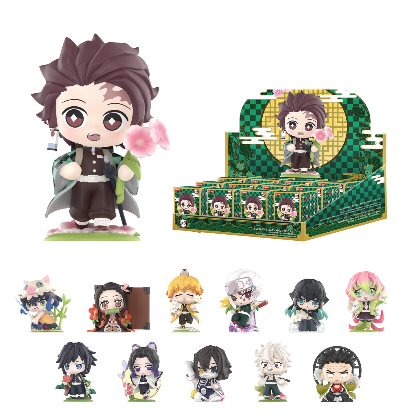 POP MART Demon Slayer Birth Flower Series: 12 Blind Box Figures – Random Design Collectibles