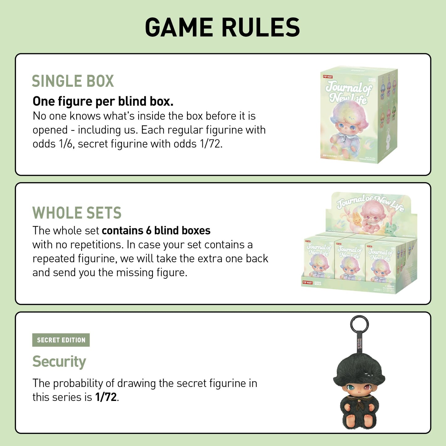 POP MART DIMOO Journal of New Life Series Blind Box Figures | Vinyl Plush Pendant Collectibles