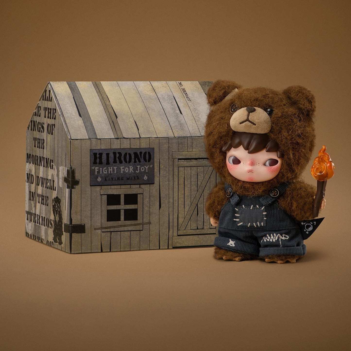 POP MART Hirono Living – Wild-Fight for Joy Plush Doll, 6.3in Collectible Toy & Home Decor