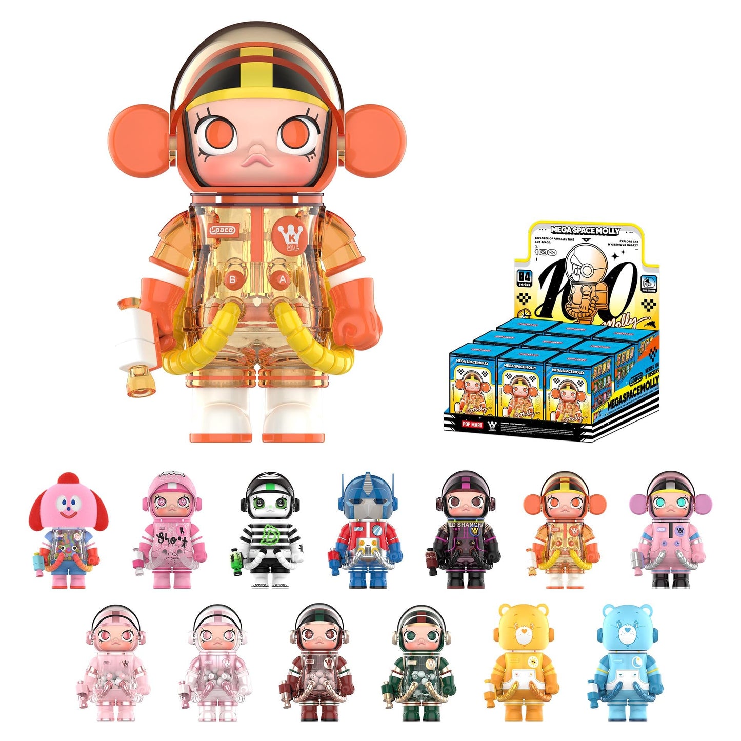 POP MART MEGA Space Molly 100% Series4 – 9 Blind Box Figures Collectibles