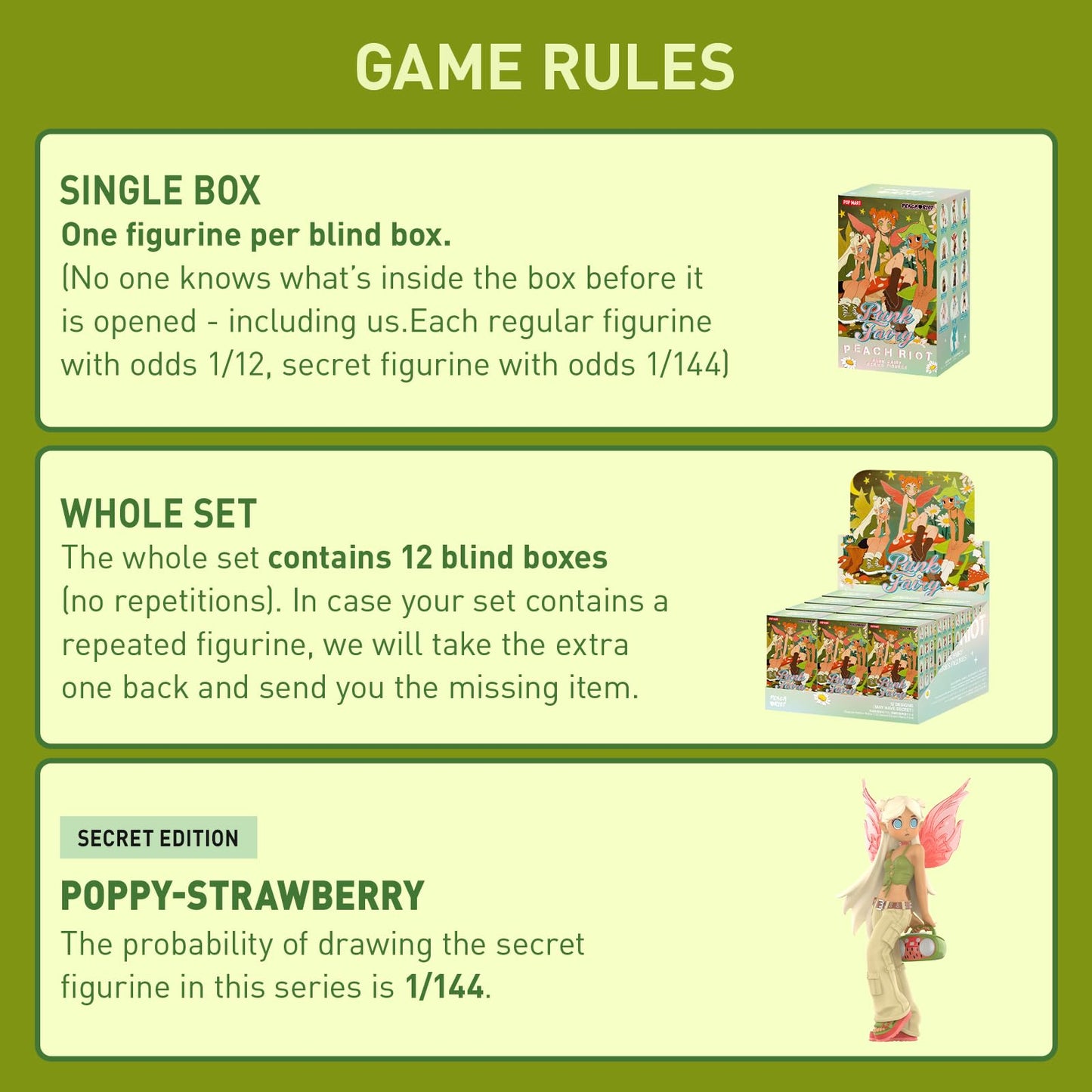 POP MART Peach Riot Punk Fairy Series Figures – Blind Box Collectibles