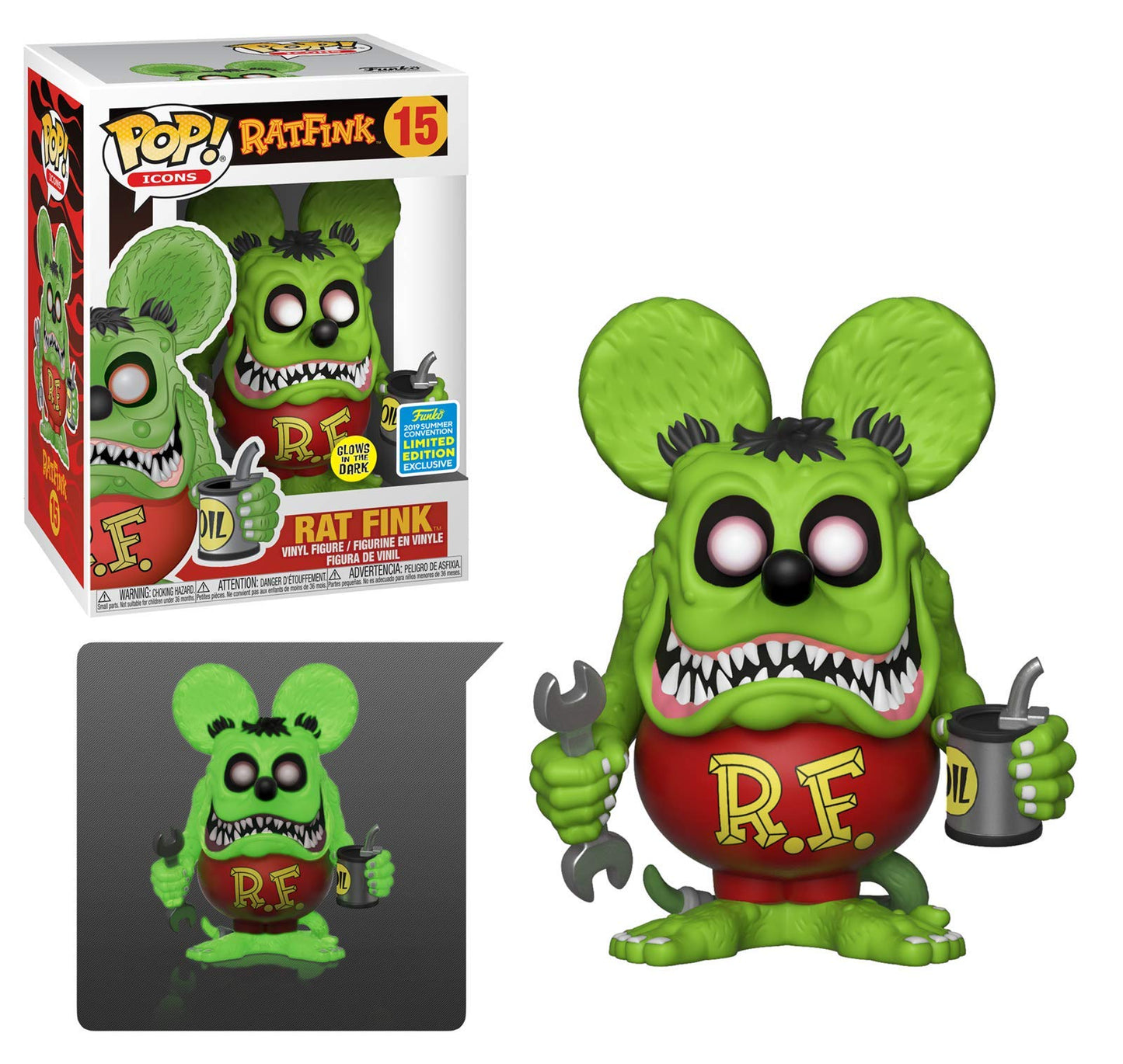 POP! Funko Icons Rat Fink (GITD) – SDCC 2019 Summer Convention Exclusive