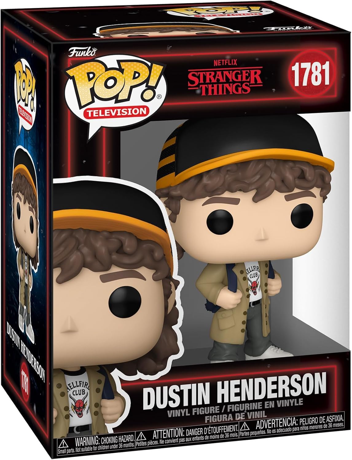 POP TV Dustin Henderson (Season 5) Funko Vinyl Figure – 3.75 inch with Box Protector Case – Stranger Things