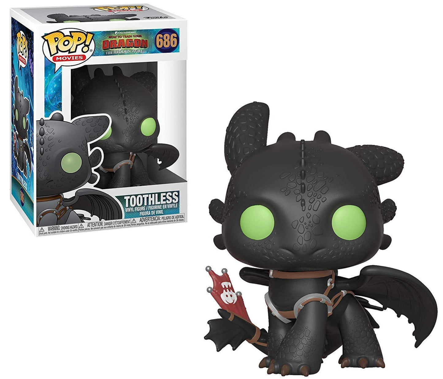 POP Toothless Vinyl Figure | How To Train Your Dragon 3: The Hidden World – 3.75-Inch Collectible with Box Protector