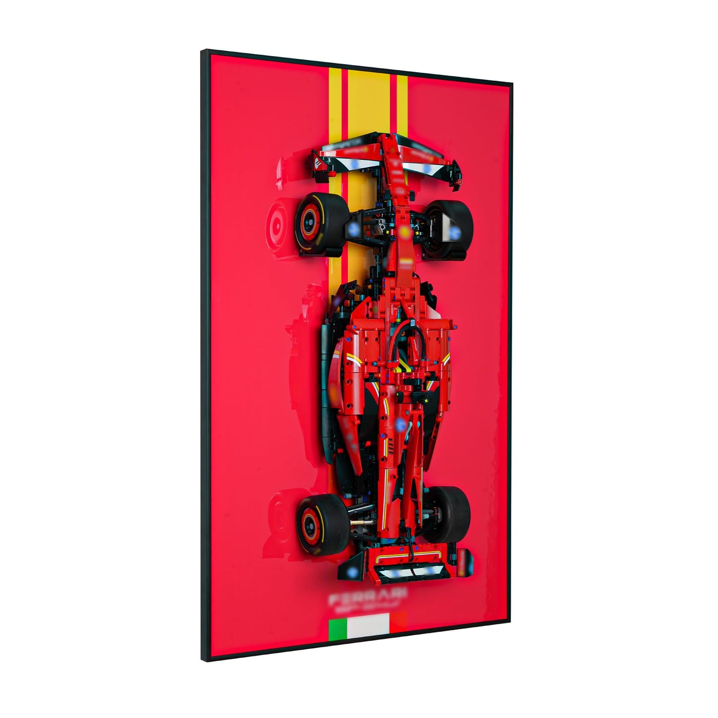 popbricks Display Wall Mount Board for Lego Technic Ferrari 42207 Race Car – Wall Art