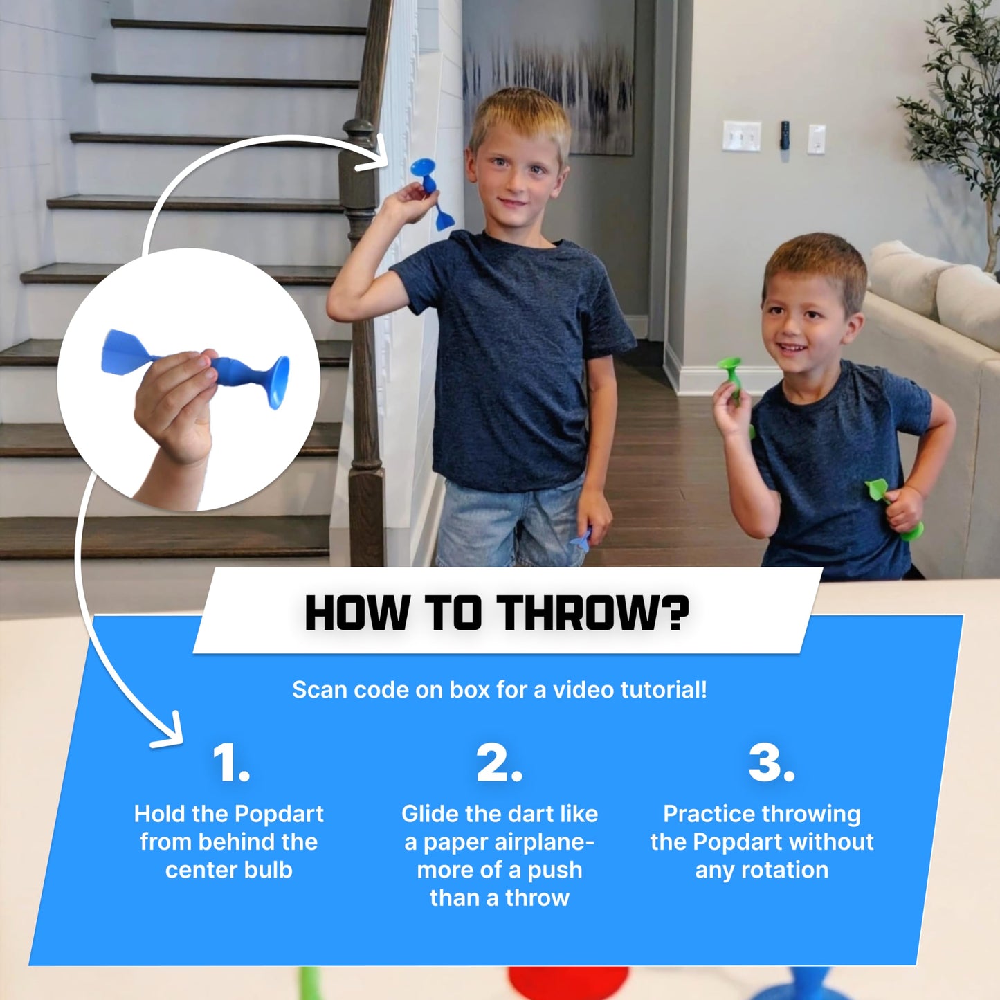 Popdarts Rookie Pack – Beginner Suction Cup Dart Game for Families & Kids | Indoor & Outdoor Fun