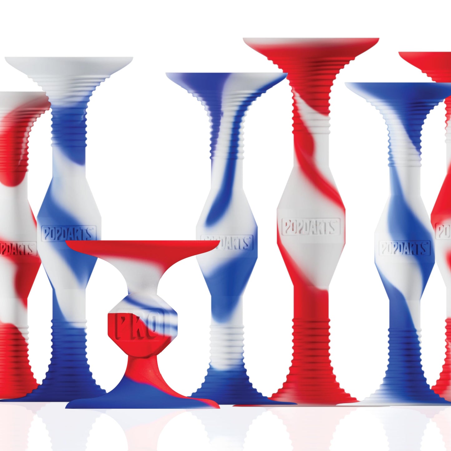 Popdarts USA PRO Pack Game Set - Red White Blue Target Marker | Indoor/Outdoor Suction Cup Throwing Game