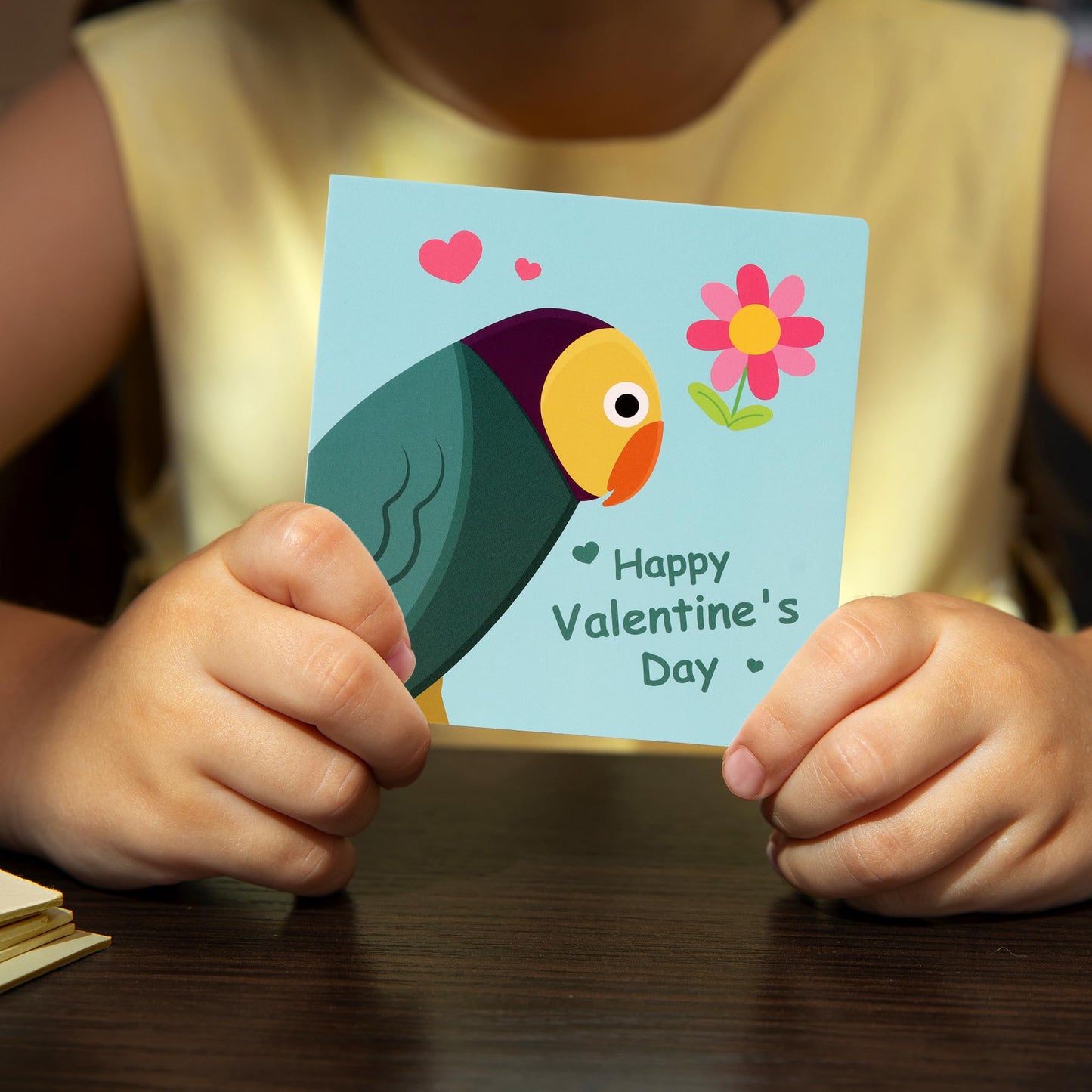 POPGIFTU Valentines Day Puzzle Cards for Kids — 27-Pack Animal Jigsaw Cards with Envelopes & Stickers