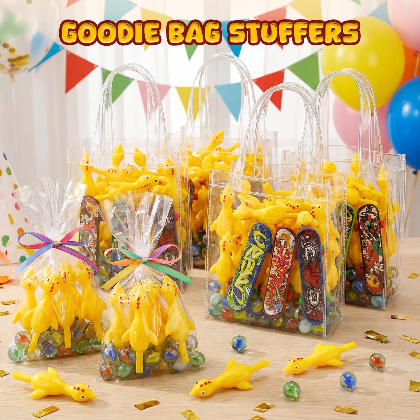 POPLAY 42PCS Flying Chicken Slingshot — Party Favors, Kids Toys & Classroom Prizes