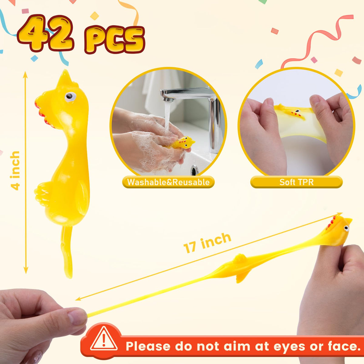POPLAY 42PCS Flying Chicken Slingshot — Party Favors, Kids Toys & Classroom Prizes