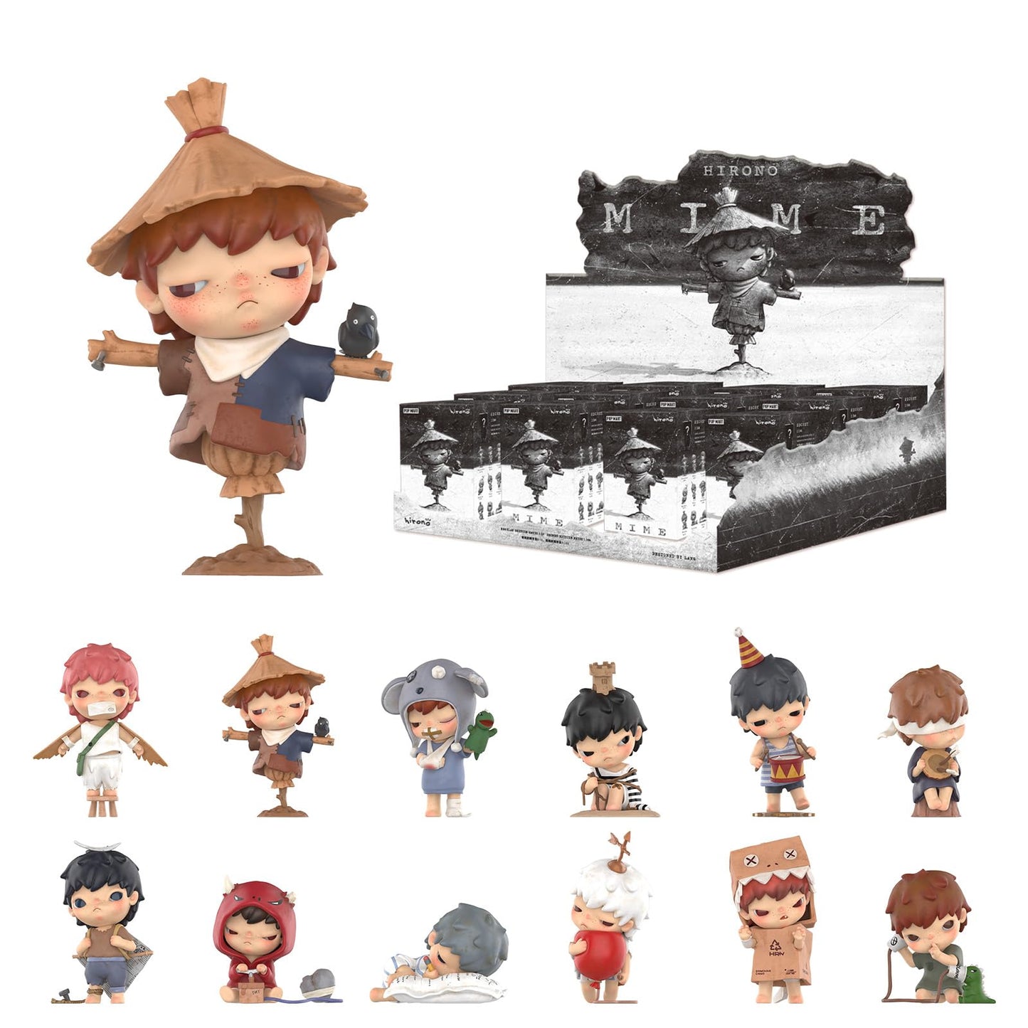 POP MART Hirono Mime Series Figures – 12 Blind Box Collectibles | Random Design Toys