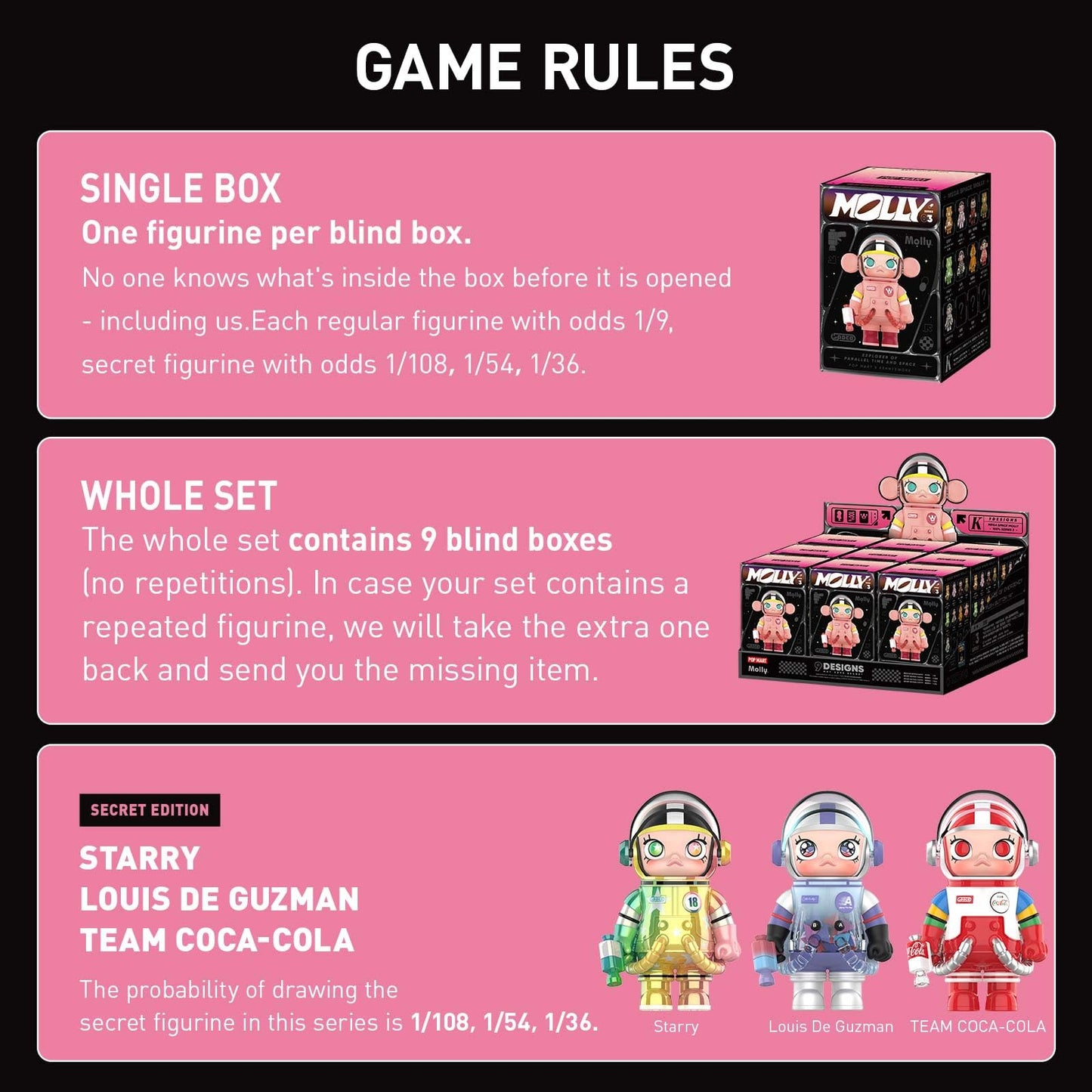 POP MART MEGA SPACE MOLLY 100% Series 3 Blind Box Figures