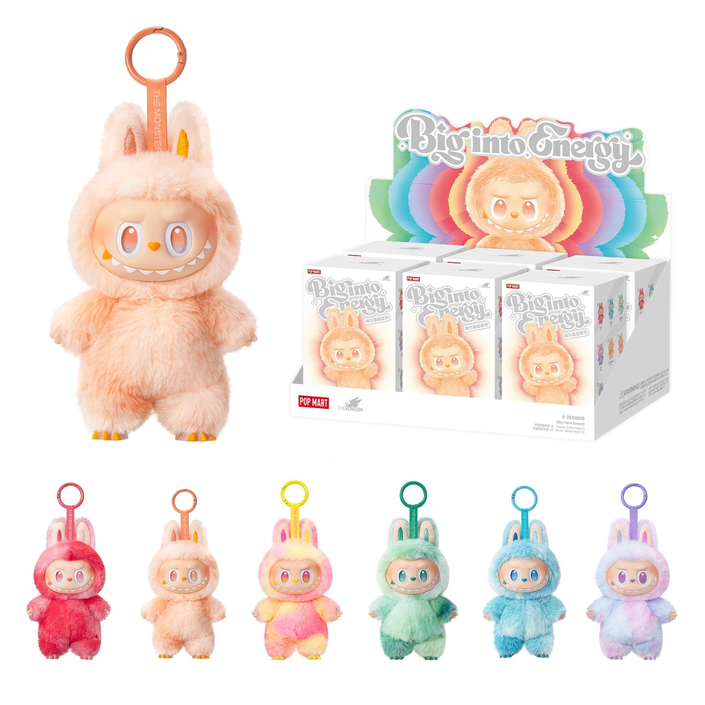 POP MART The Monsters Big into Energy Series — Vinyl Plush Blind Box 6-Piece Random Set