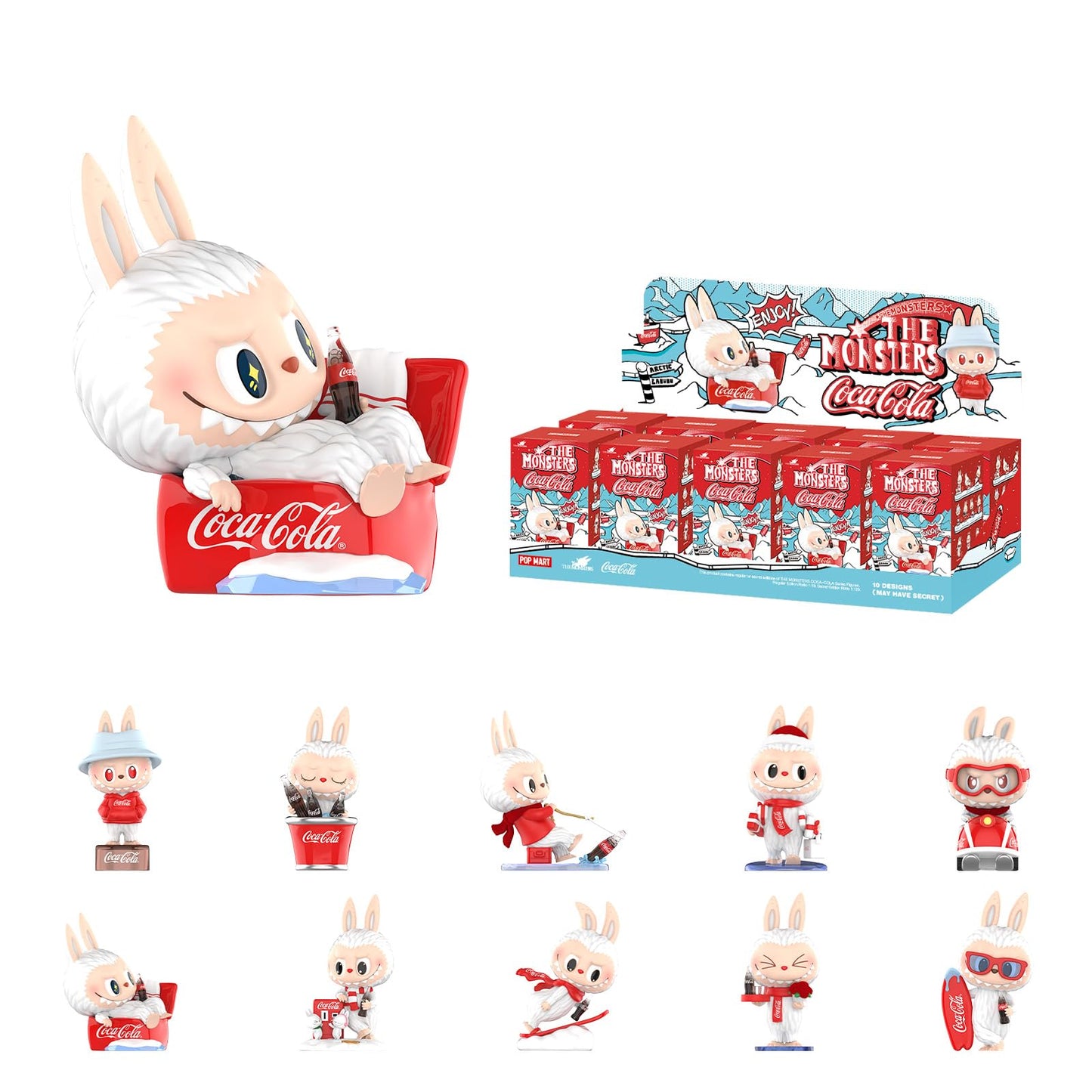 POP MART The Monsters Coca-Cola Series: 10 Blind Box Figures – Random Designs & Gift-Ready Collectibles