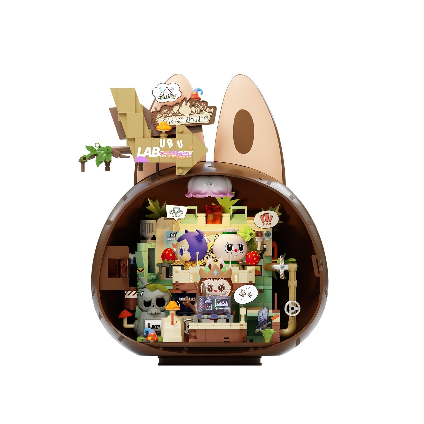 POP MART Monsters Forest Secret Base Blocks – Playful Home Labubu Building Toy Set