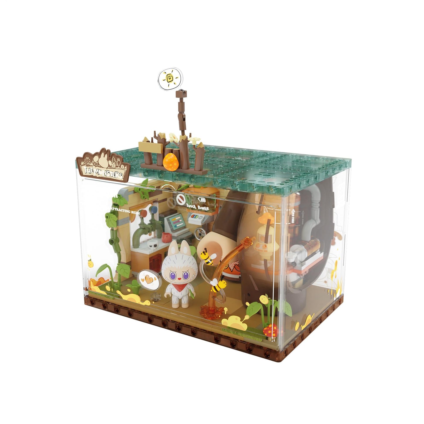 POP MART Monsters Forest Secret Base Series Blocks-Juice Maker – Labubu Building Toy Set