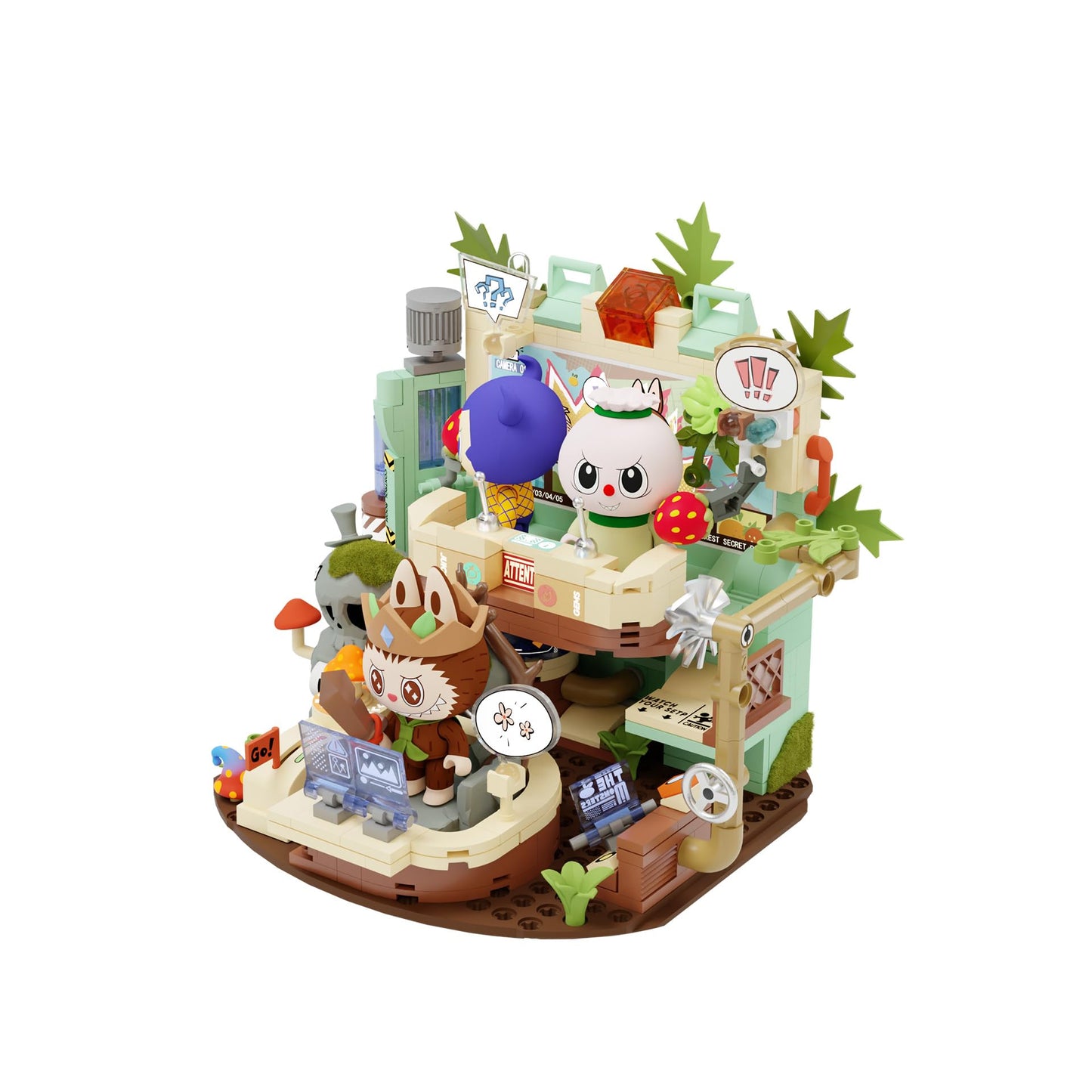 POP MART Monsters Forest Secret Base Blocks – Playful Home Labubu Building Toy Set
