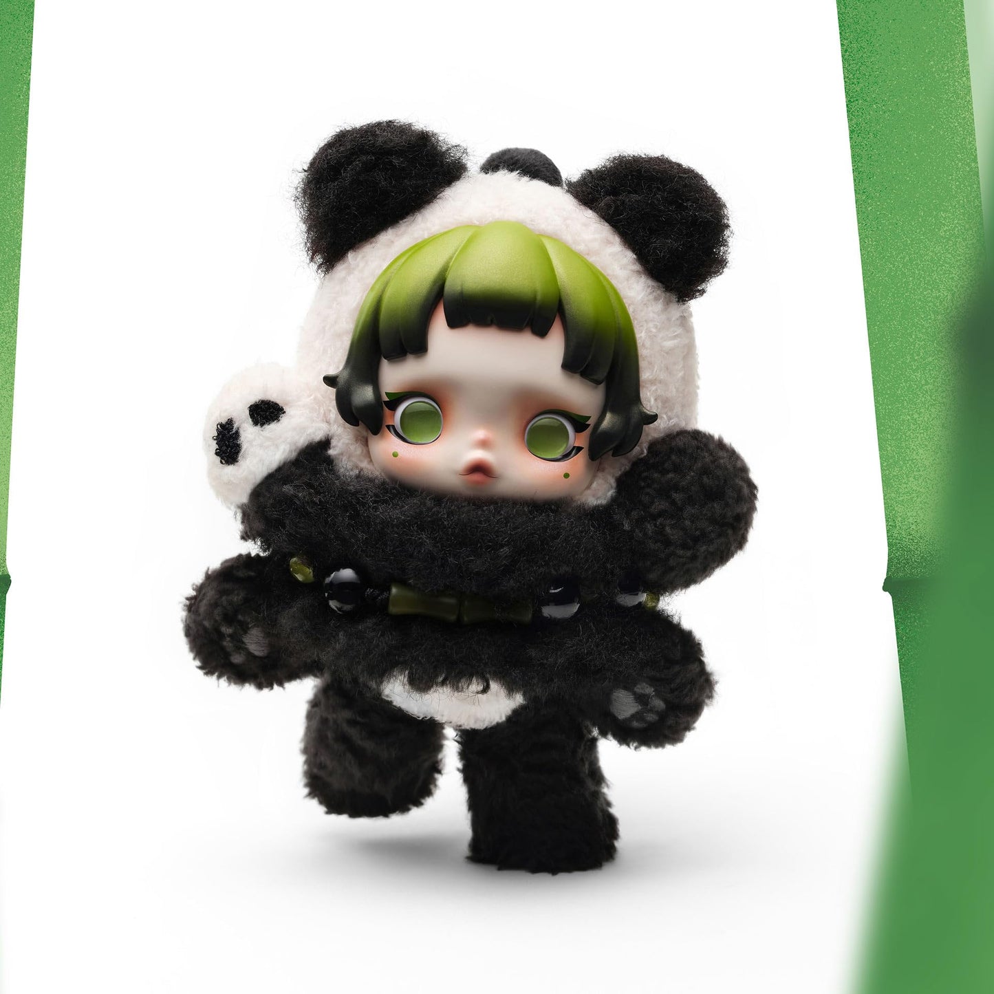 POP MART Skullpanda Lazy Panda Plush Pendant — 5.31-Inch Collectible Desk Decor