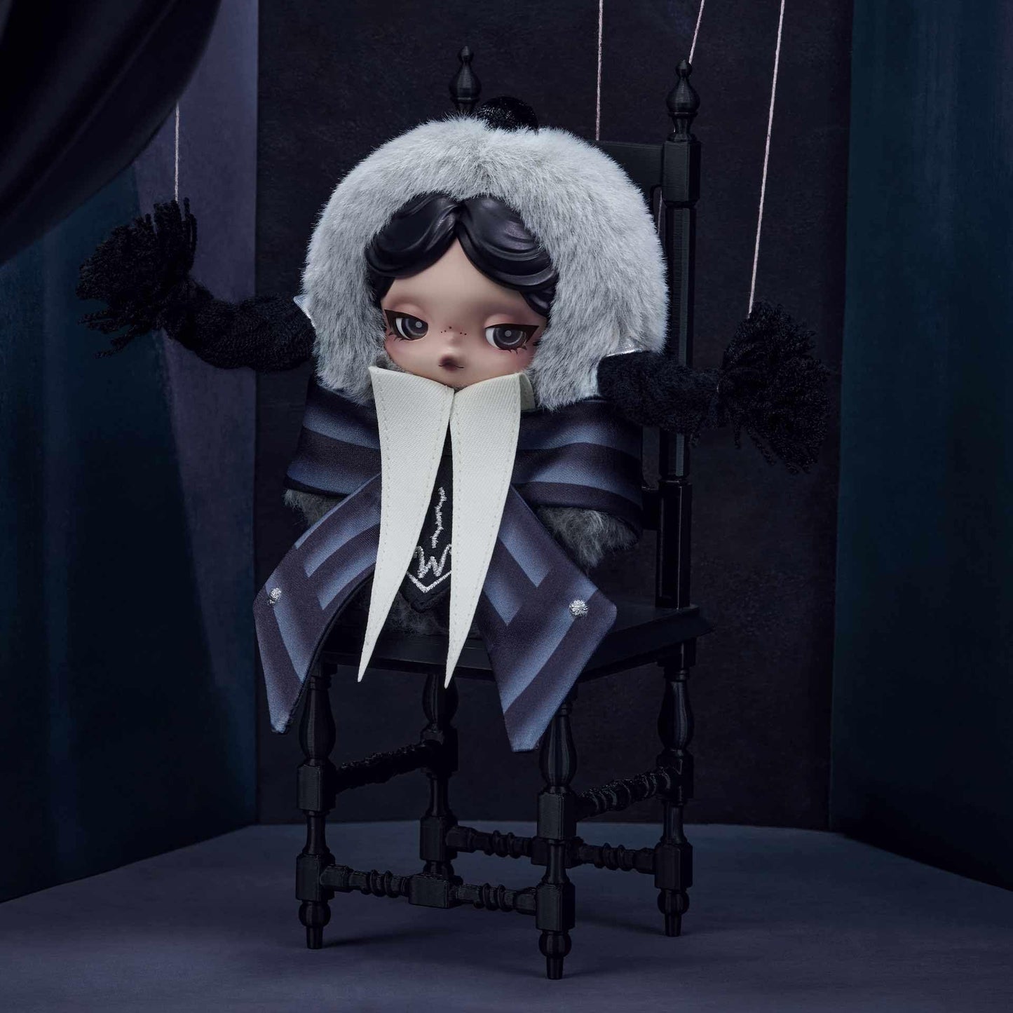 POP MART Skullpanda × Wednesday Plush – Nevermore Academy Uniform Version | Collectible Toy Charm