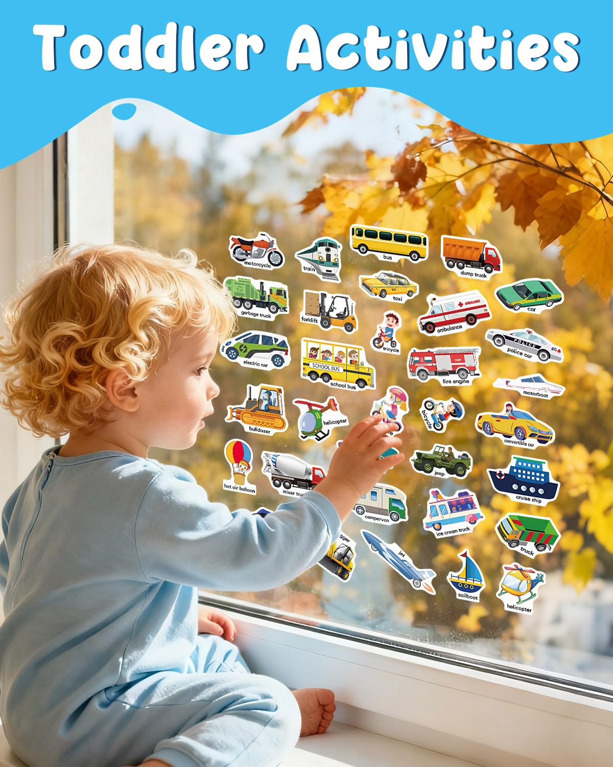 Popokeegoo Reusable Sticker Book | Ocean Animal Travel Stickers for Kids