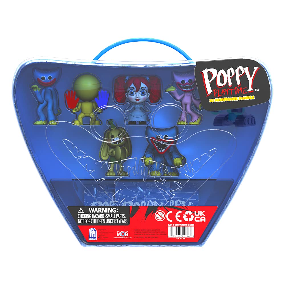Poppy Playtime Minifigure Collector Case Set – 10 Figures with Exclusives (Huggy Wuggy)