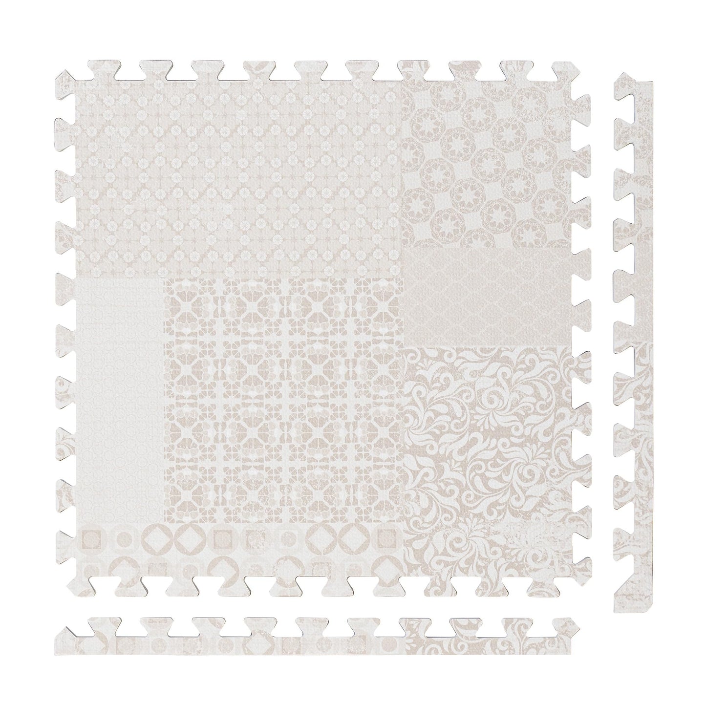 PopsyKosy Premium Baby Floor Play Mat – 6 Interlocking Tiles, 6x4 ft, 0.5 inch Thick, Waterproof & Odorless