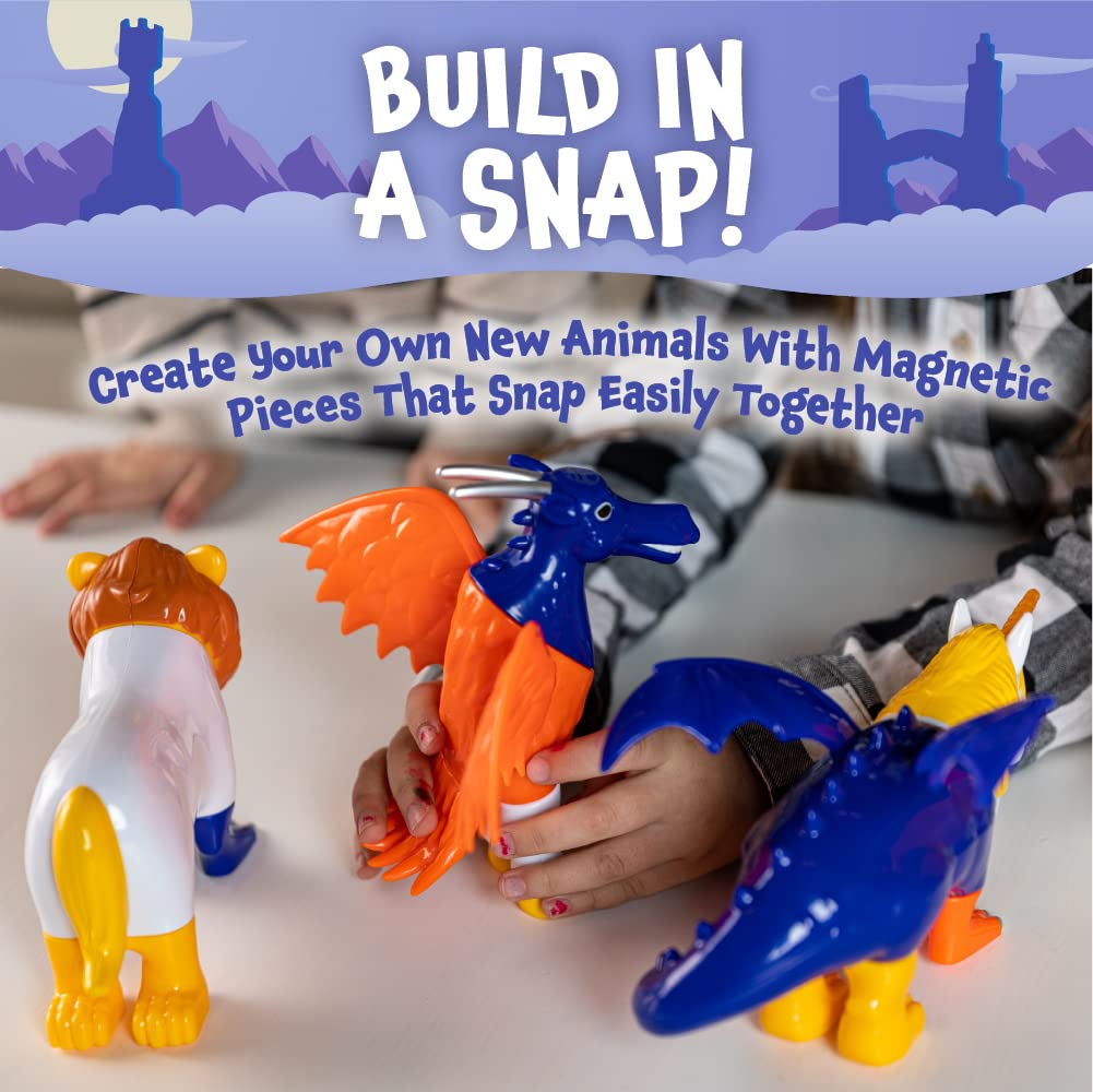 POPULAR PLAYTHINGS Magnetic Animals for Toddlers 1-3 - Mythical Kingdom Set of 4