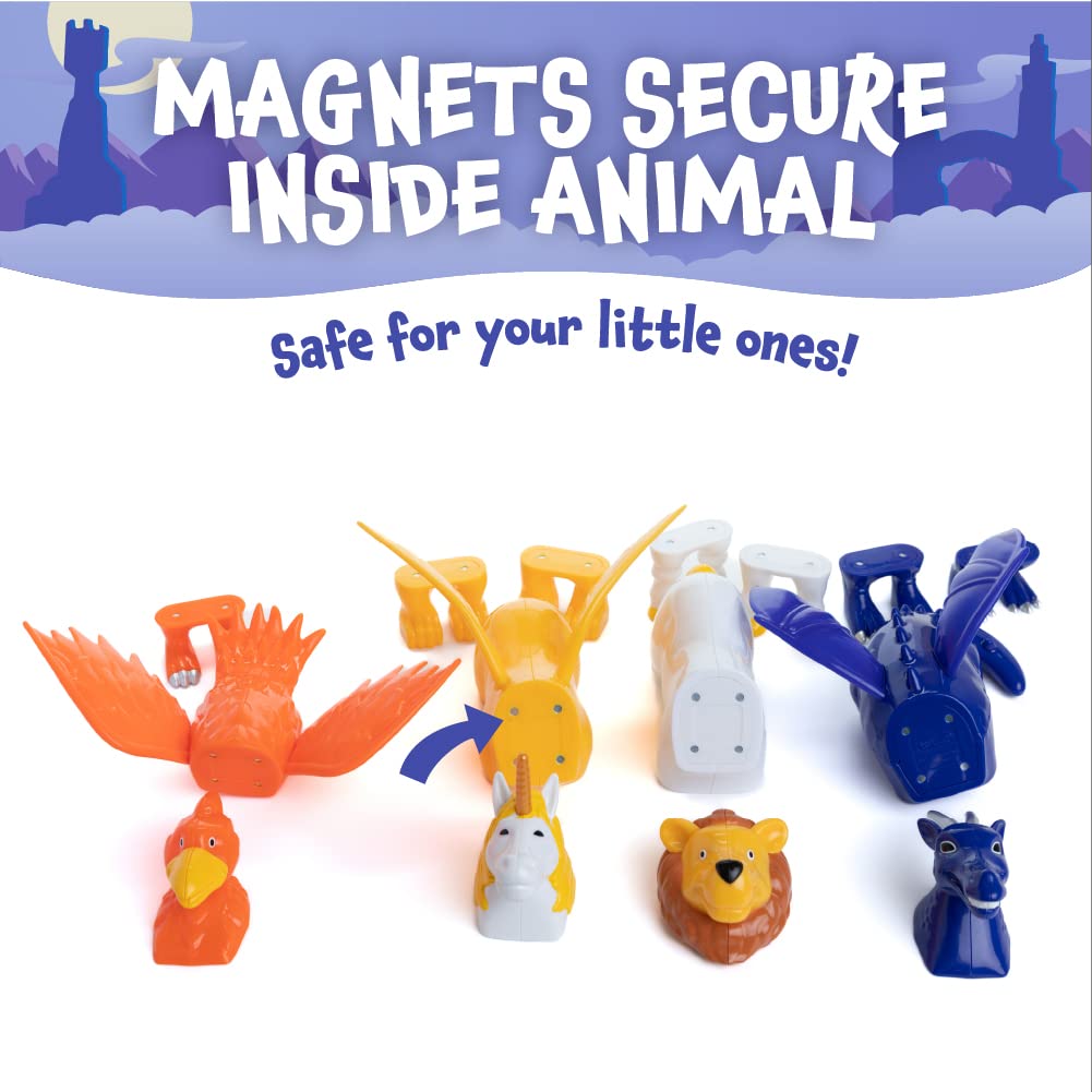 POPULAR PLAYTHINGS Magnetic Animals for Toddlers 1-3 - Mythical Kingdom Set of 4