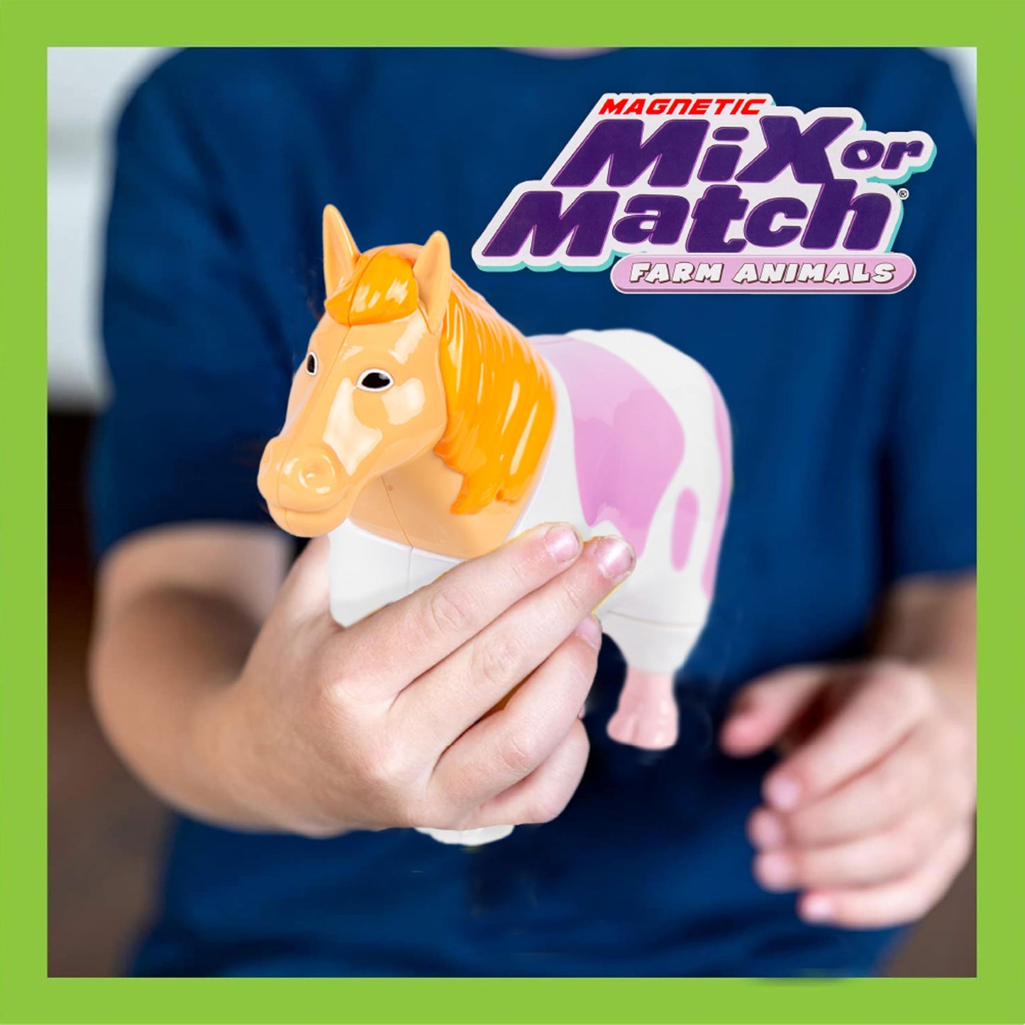 POPULAR PLAYTHINGS Magnetic Animals for Toddlers 1-3 — Pastel Farm Animals, Mix & Match Set of 4