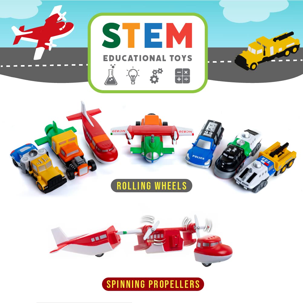 Popular Playthings Magnetic Vehicles for Toddlers 1-3 | Mix & Match 21-Piece Car Toys - Green