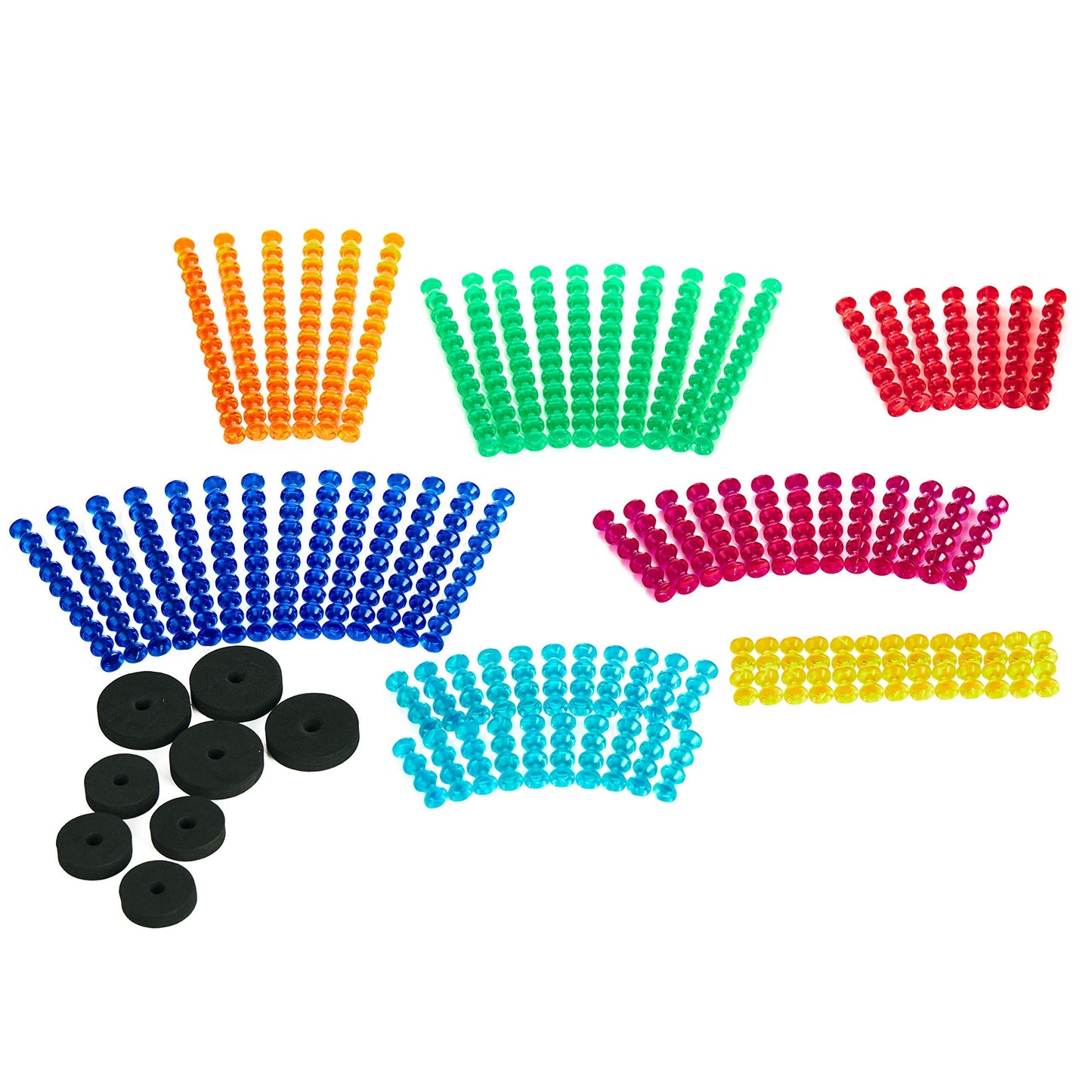 POPULAR PLAYTHINGS Playstix: 105-Piece Translucent Building Sticks Kit for Kids | STEM Construction Toy Gift