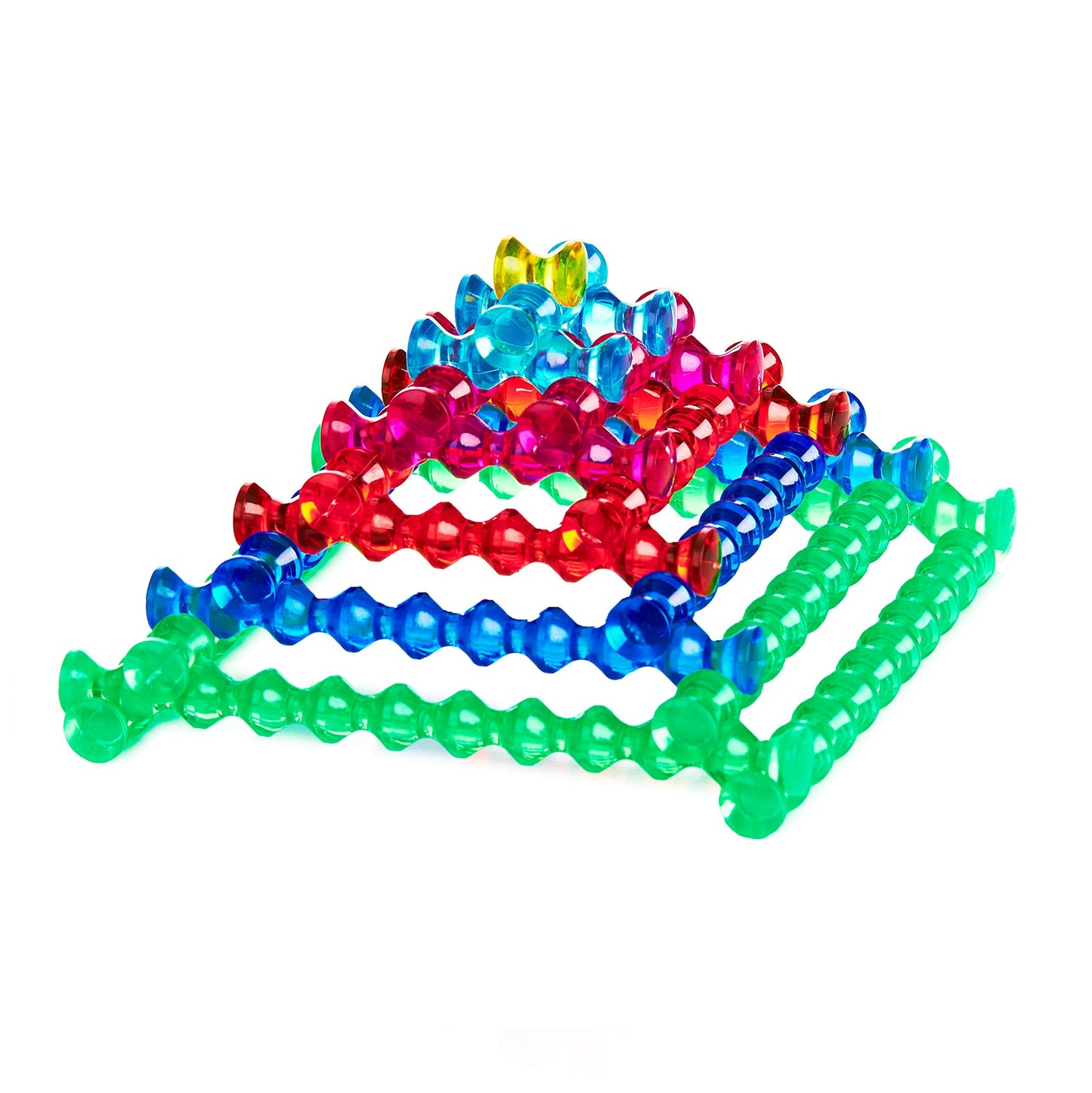 POPULAR PLAYTHINGS Playstix: 105-Piece Translucent Building Sticks Kit for Kids | STEM Construction Toy Gift