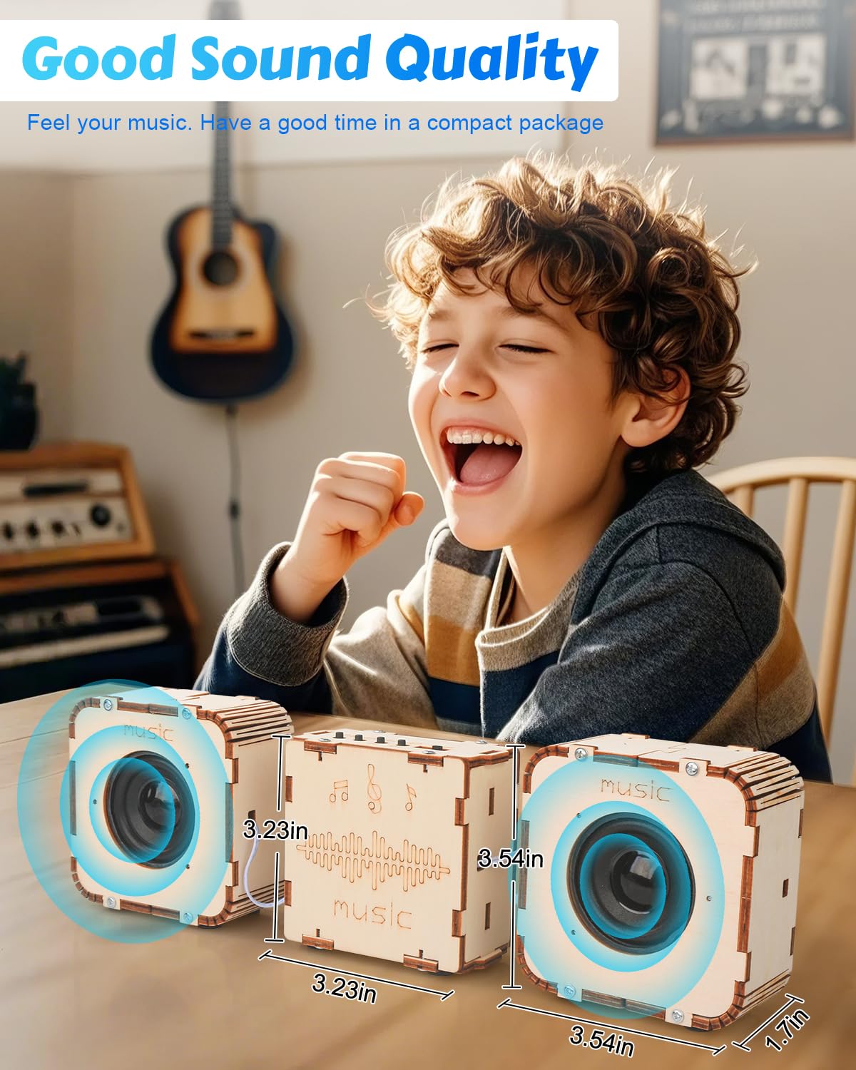 Poraxy STEM Bluetooth Speaker Kit for Ages 8-13 – Build Your Own Wireless Speaker
