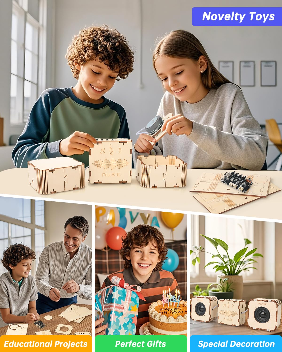 Poraxy STEM Bluetooth Speaker Kit for Ages 8-13 – Build Your Own Wireless Speaker