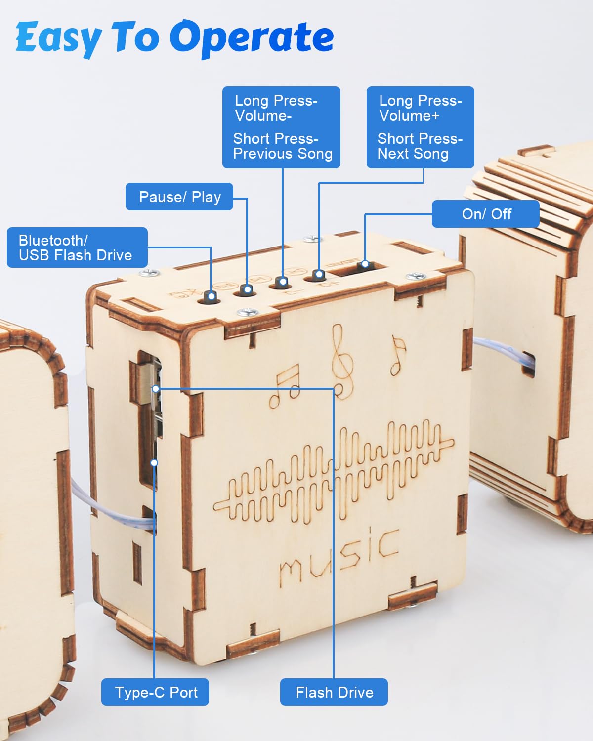 Poraxy STEM Bluetooth Speaker Kit for Ages 8-13 – Build Your Own Wireless Speaker