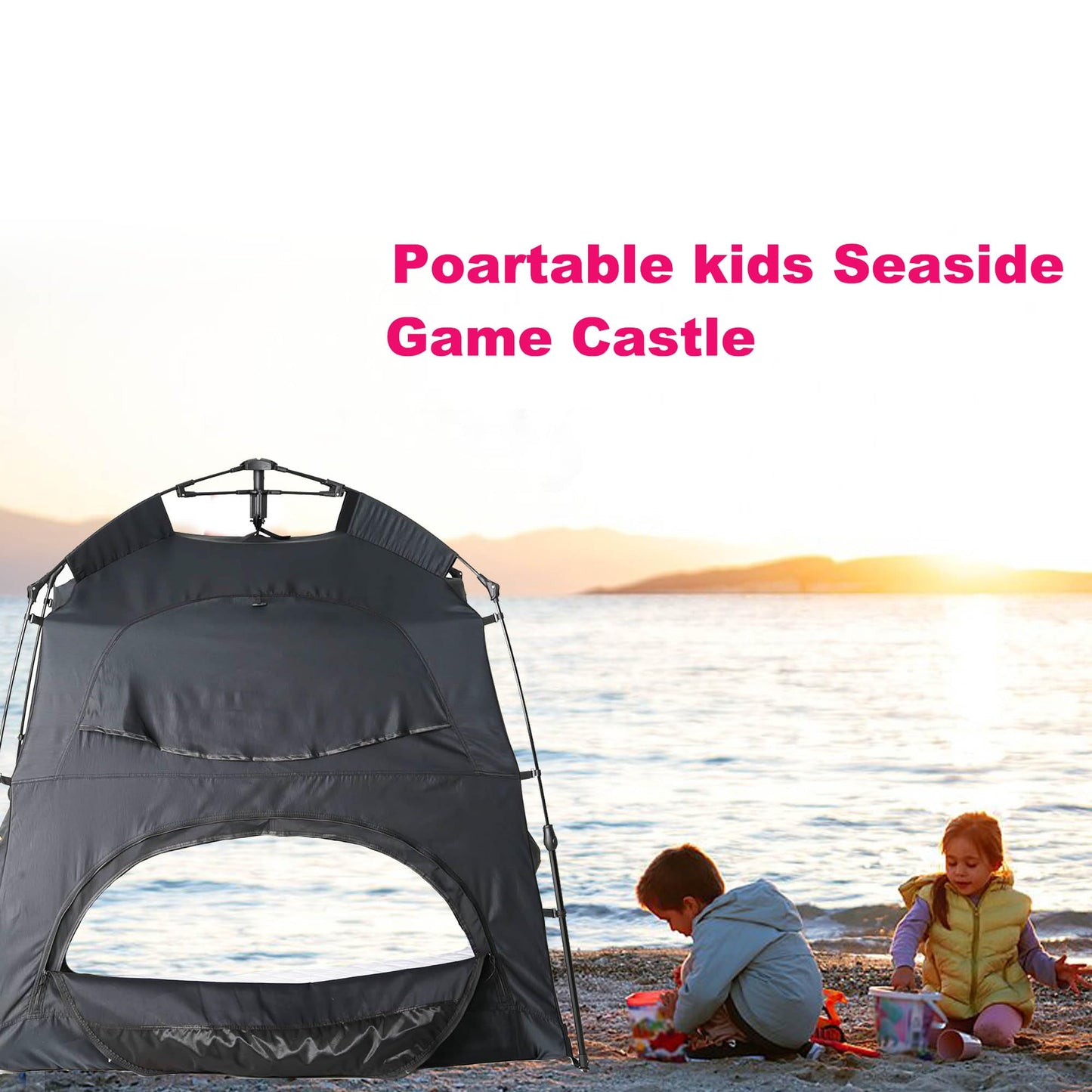 Porayhut Play Tent - Portable Blackout Playhouse for Kids (95% Light Blocking)