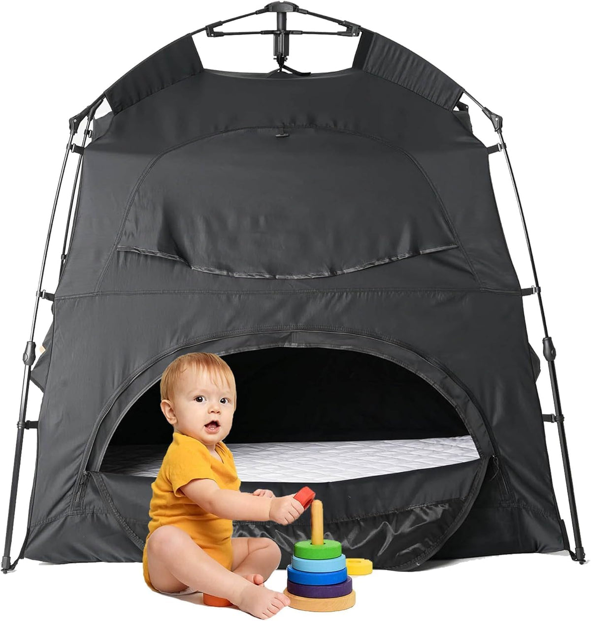 Porayhut Play Tent - Portable Blackout Playhouse for Kids (95% Light Blocking)
