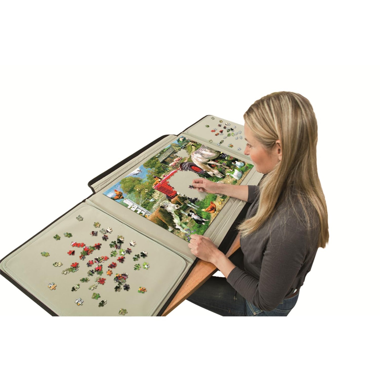 PortaPuzzle Jumbo 1000-Piece Puzzle Board & Case | Portable Jigsaw Puzzle Accessories