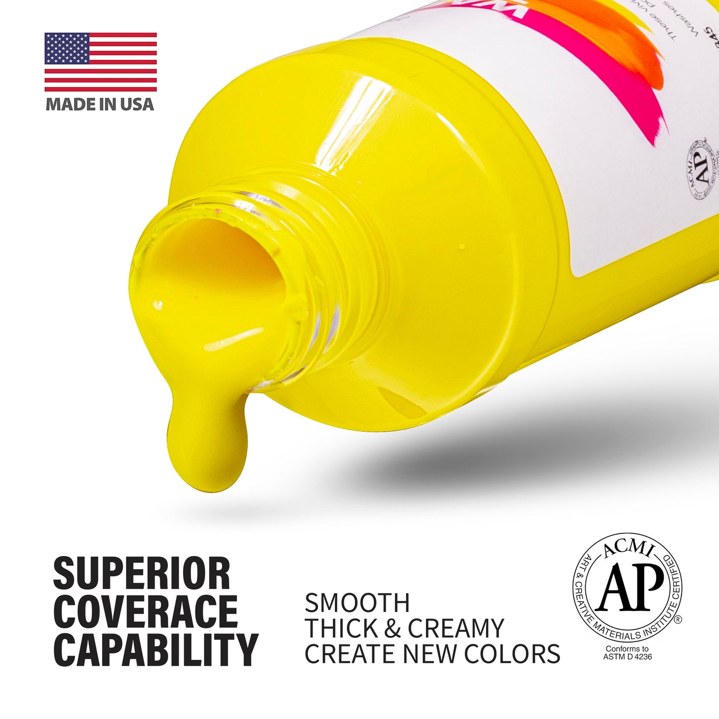 Positive Art Neon Fluorescent Washable Tempera Paint – UV-Reactive Under Blacklight, 6 Bright Colors, 4 oz Bottles, Non-Toxic, Made in USA