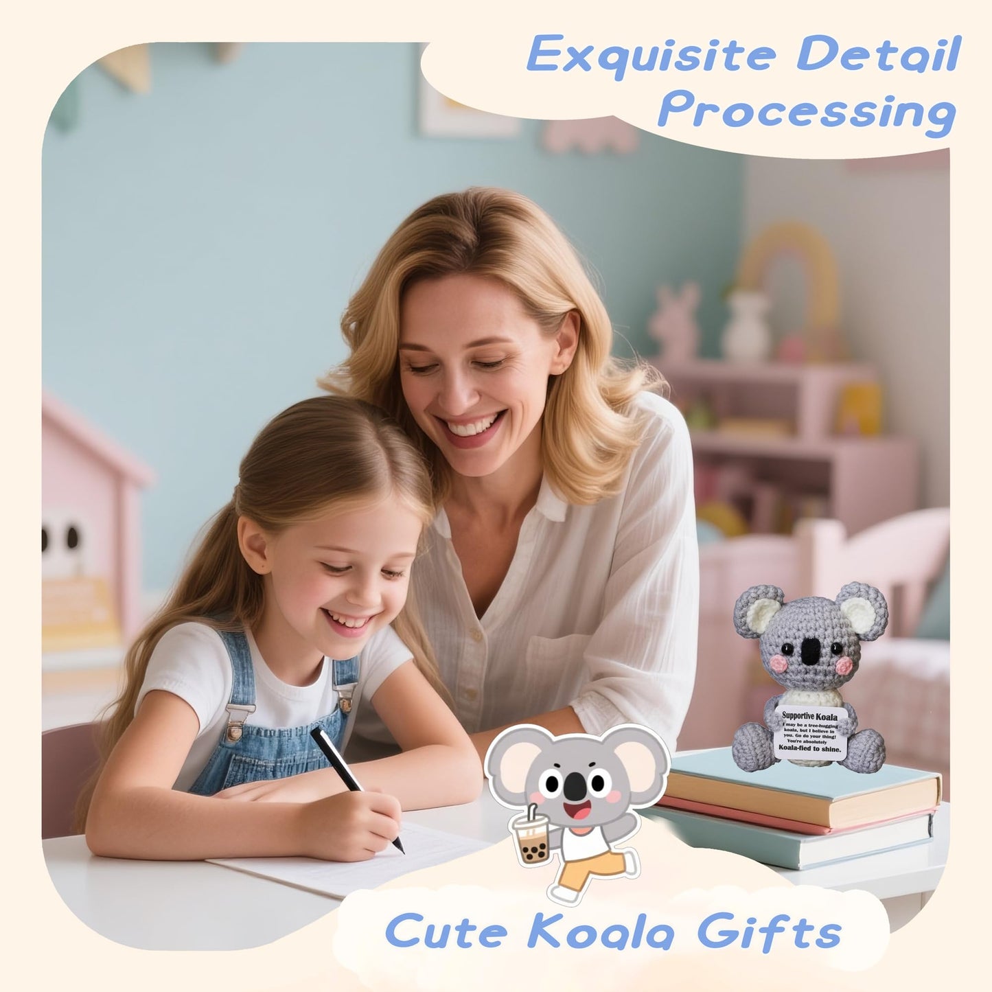 POSSHE Koala Gifts — Crochet Positive Emotions Koala Toy | Handmade Cheerful Gift