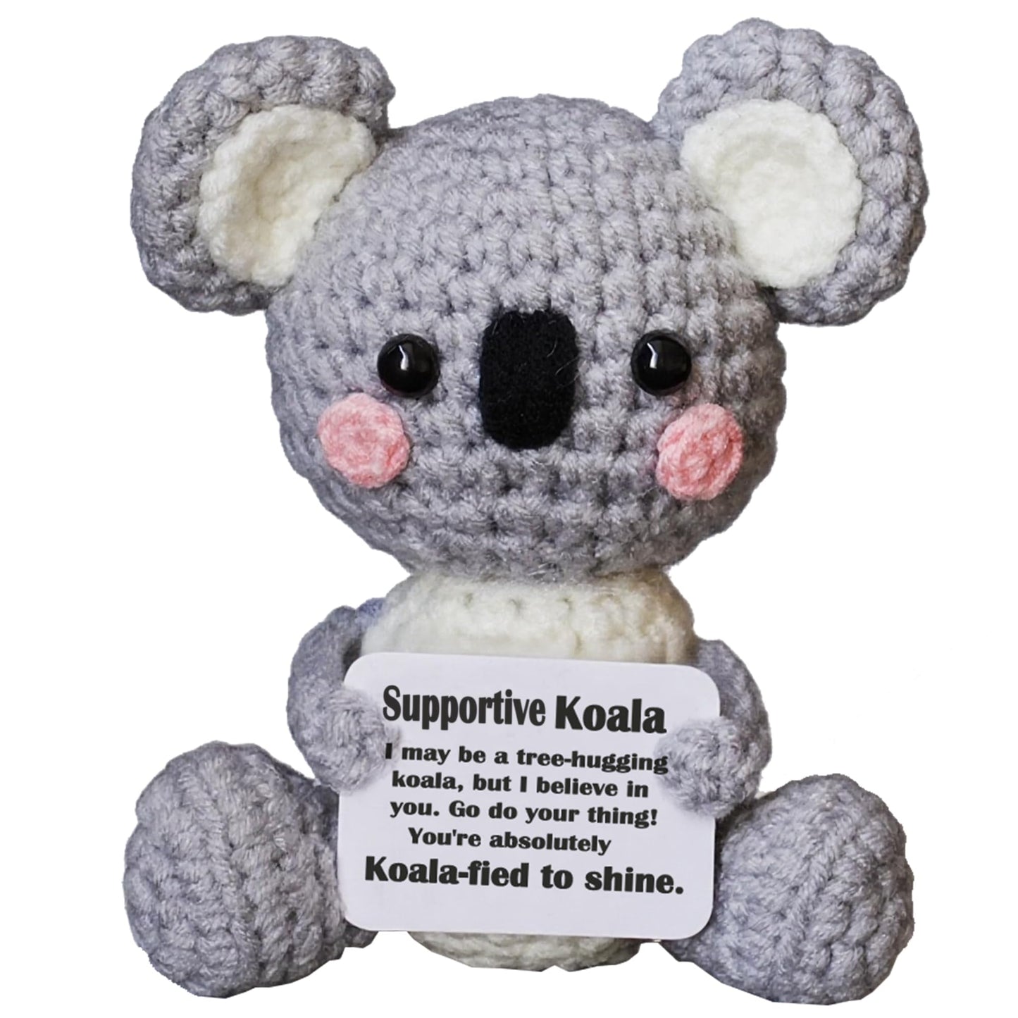 POSSHE Koala Gifts — Crochet Positive Emotions Koala Toy | Handmade Cheerful Gift