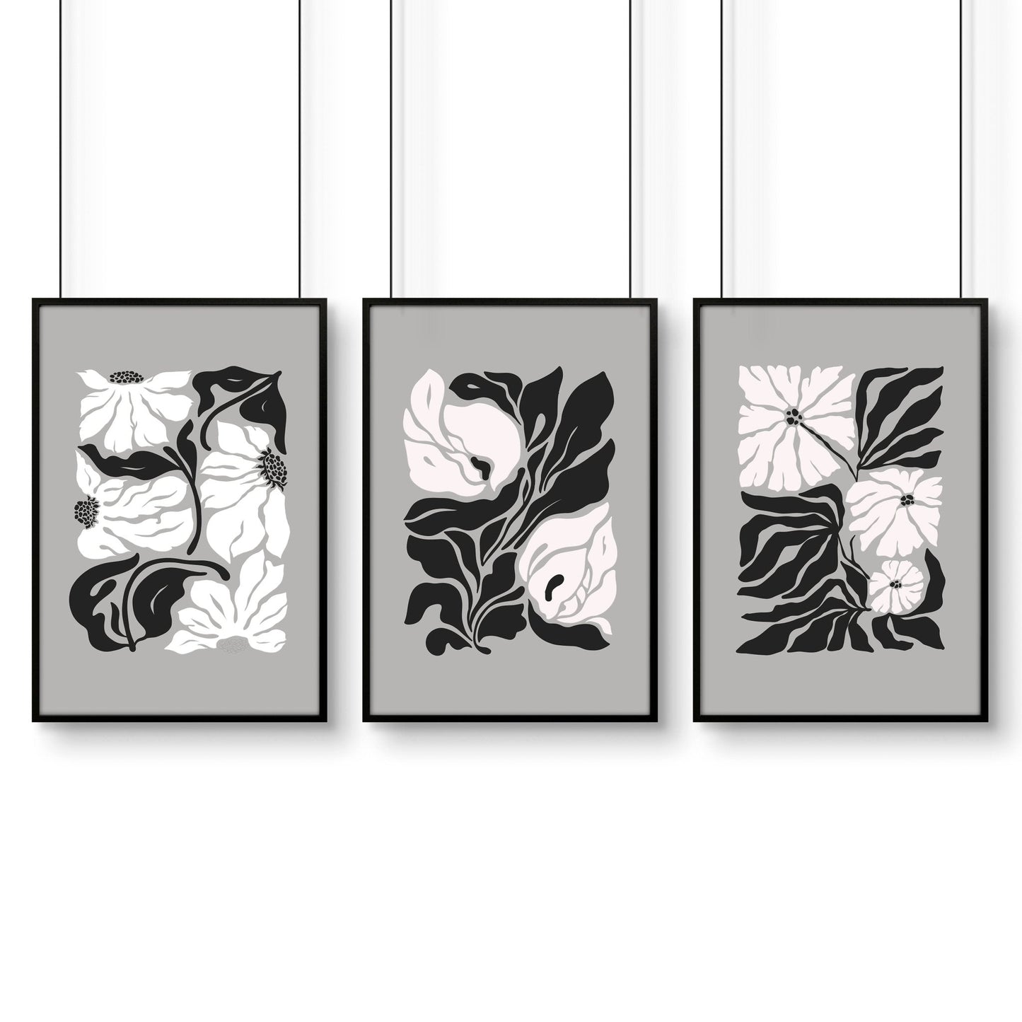 Posters For Bathrooms | Set of 3 Botanical Wall art Prints