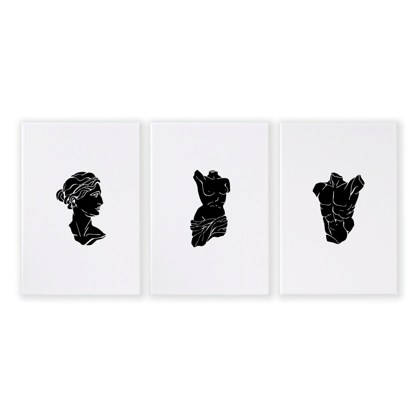 Posters With Frames | Set of 3 Sculpture Wall art Prints