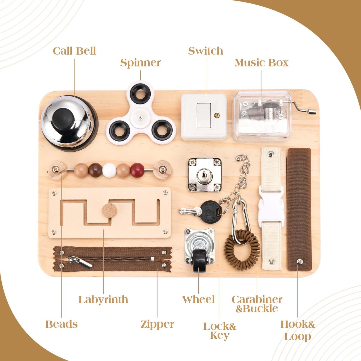 Potatomato Dementia Fidget Busy Board – 12-in-1 Senior Activities for Elderly, Alzheimer's & Autism