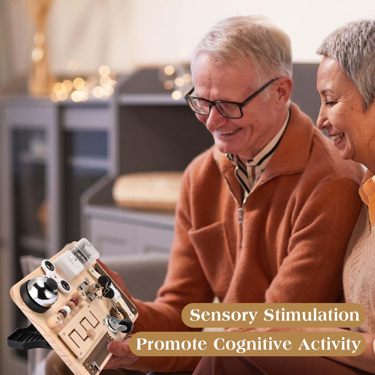Potatomato Dementia Fidget Busy Board – 12-in-1 Senior Activities for Elderly, Alzheimer's & Autism